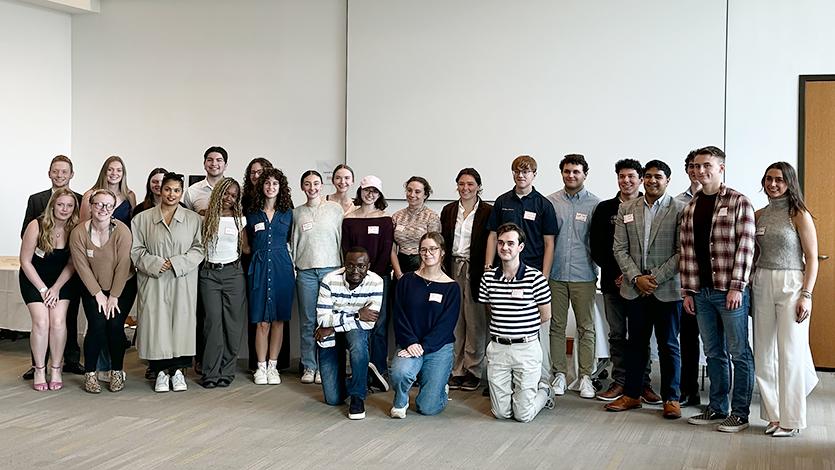 Image of group of students at the internship showcase.